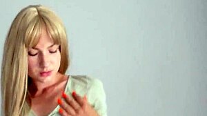 horny blonde colleague swallows pov cum after party handjob blowbang