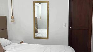 i beg roommate to fuck my huge tits latina pussy pov orgasm ride