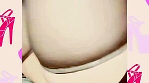 flashing my pierced milf pussy thru crotchless panties! 🎶😈🔥