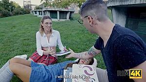 nerd couple rims ass on sofa like hungry beasts