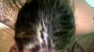 Latina deepthroats sloppy then swallows hot cum