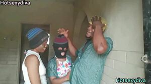 Schoolboy sneaks hot threesome fuck with college girls