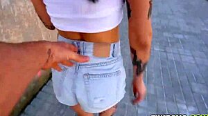 i'm shy but this barca girl took my cock public in barcelona