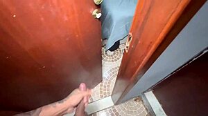 peeking at hot stepdaughter lotioning body and masturbating after shower!