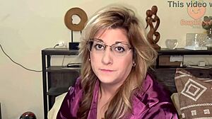 stepmommy's wet shaved pussy grinds huge clit on stepson's face till she moans!