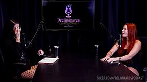 carla santos' hottest podcast moments with bia hot - sheer red lingerie tease