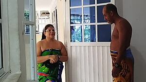 Neighbor's wife sneaks in for rough doggy pounding?