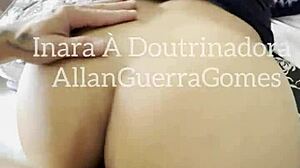 ebony femdom inara makes mma fighter allan guerra worship ass pussy