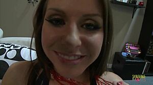 Two Brunette Babes Share Horny Dude in Steamy Threesome Ride