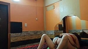 mirror captures her hottest cowgirl ride on his cock