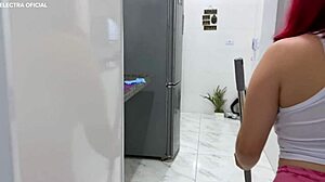 Brazilian maid loves cleaning spotless for boss while teasing in tiny shorts