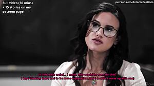 Surrendering to Teacher's Son in Sissy Caption Story Tease