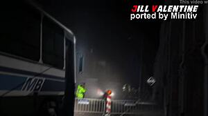 jill grinds pussy hard against claire's in uniform lesbian heat