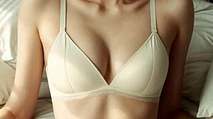 Sweet lingerie models pose barefoot in panties