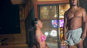 backyard pool party turns nervous guy into bareback pounding session