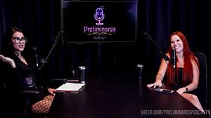 carla santos' hottest podcast moments with bia hot - sheer red lingerie tease