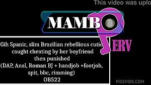 Gih Spanic's Boyfriend Catches Slim Brazilian Cutie Cheating Punishes DAP Anal