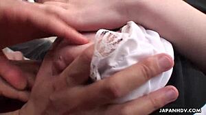 Japanese Maid Ai Mashiro Fingers Pussy with Toys in Heels Uncensored