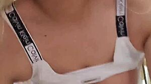 Hot Transsexual Flaunts Natural Tits