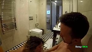 naughty goddess sexydea rinses off after wild ass shaking shower cowgirl ride