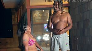 backyard pool party turns nervous guy into bareback pounding session