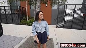 bus pickup babe takes rough bbc ride for cash her small tits bouncing hard