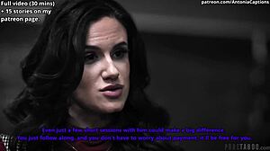 Surrendering to Teacher's Son in Sissy Caption Story Tease