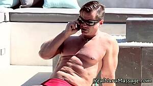 Petite Asian's Cute Nuru Tease Hides Handjob Surprise