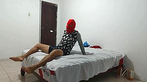 ugly american guy with tiny penis strokes inflatable doll desperately on cam