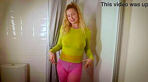 Wanna see this pornstar's wet tits in sexy clothes?