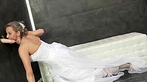 Fetish Bride Toys Pussy In Heels Gloryhole Bukkake