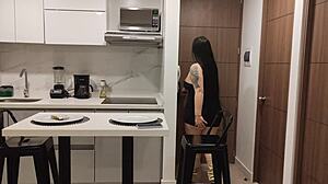 Curvy Colombian BBW Antonella Jones Rips Clothes for Delivery Boy's Muscular Cock, Juicy Big Tits Ass Fucked Hard with Cum in Mouth