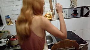 lonely peruvian wife cooks then feeds hubby her wet shaved pussy lunch homemade