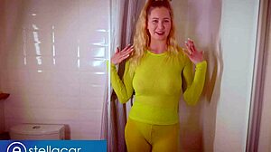 Wanna see this pornstar's wet tits in sexy clothes?
