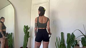 Inked Girl Rubber Band Yoga Workout Strength Warm-Up Fitness