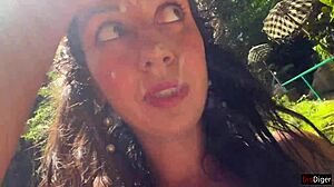 hey skinny lingerie teen takes sloppy facial in locker room then cumwalk waterfall