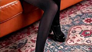 hey check cherry neko's hot jerk off challenge in heels asian bunny game cum fest