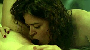 Blue haired girl possessed roommate rampant lesbian scissoring face sitting