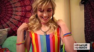 blonde cutie mackenzie moss deepthroats rough monster cock wet pussy squirting