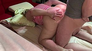 Stepmom spreads fat ass wide for stepson anal comfort