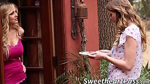 Yummy Milf Julia Ann Licks and Fingers Adorable Babe Jessie Andrews' Big Tits