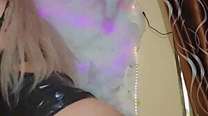 hot latex transsexual rica bebe teases hard 😈💋