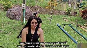 Risky Outdoor Sex With Big Ass Horny Stepsister Deepthroat And Creampie