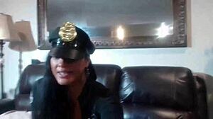 Maxine X's Sexy Cop Lingerie Hides Toys Probing Her Tight Asian Holes Deep