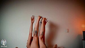 Petite Colombian handjob escalates to her tight pussy craving cock