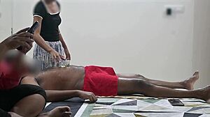 happy ending massage explodes in front of shocked lady!