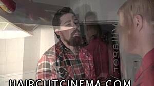 shave it all off while i spank you bound in the cinema chair