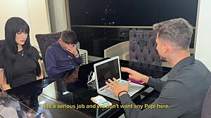 Yennifer Chacon's Threesome Cash Fuck with El Papi's Big Cocks