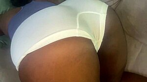 sneaking into stepmom's huge latina ass in living room