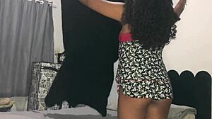 Part 1: Hired Petite Latina Maid To Clean But She Flashes Curvy Ass In Fishnets